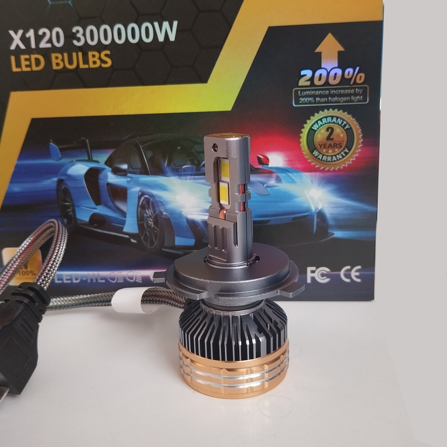 هدلایت ۴ کوپر پایه ۹۰۰۶ نور سفید مارک اراد مدل x120