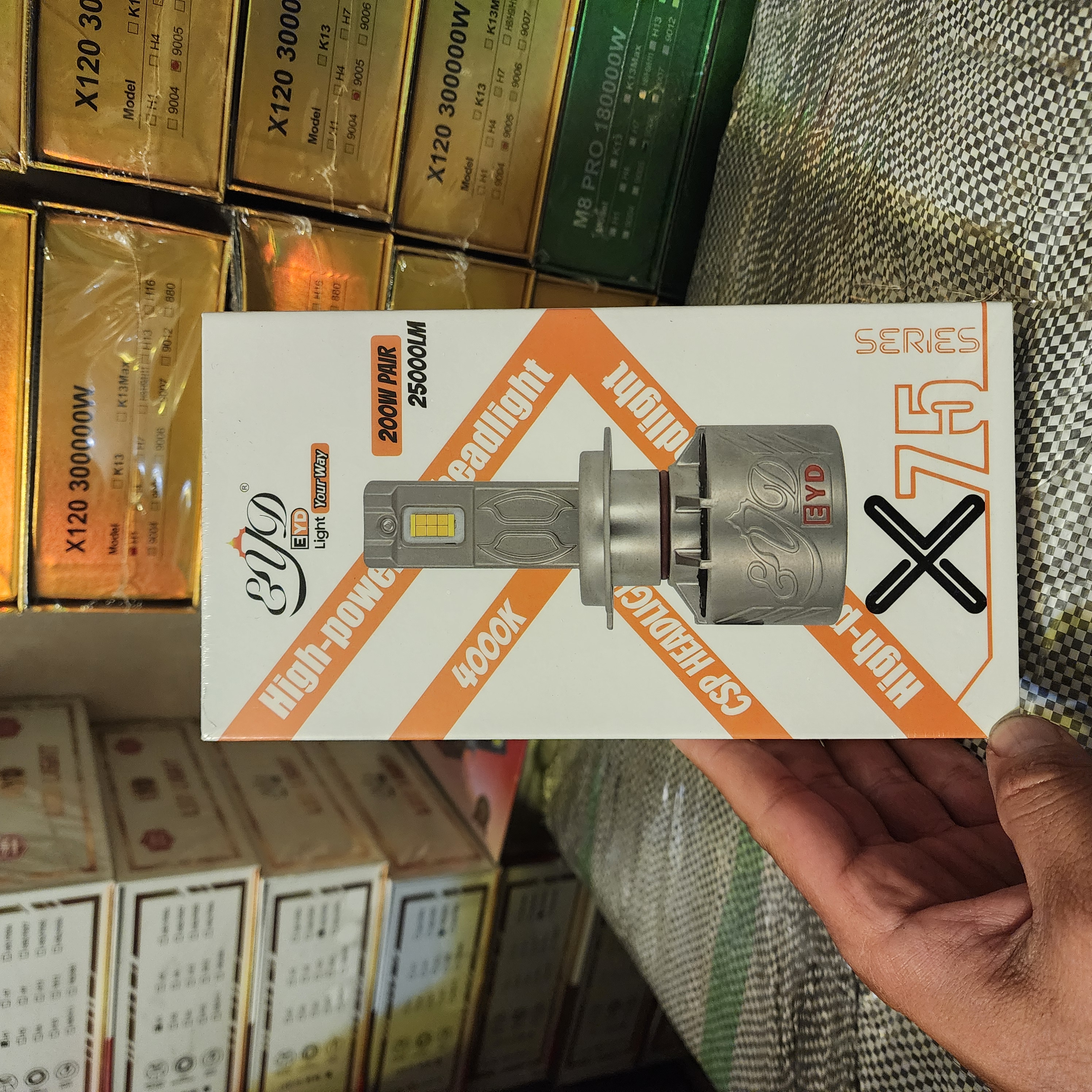 هدلایت eyd مدل x70 نور فابریک فابریک ۴۰۰۰k پایه ۷